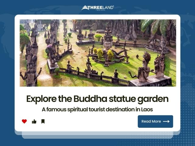 Explore the Buddha statue garden - a famous spiritual tourist destination in Laos