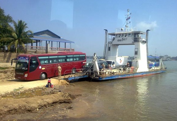 Ferries to cross Mekong River