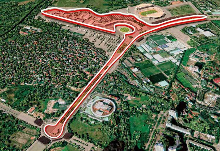 F1’s track map for Hanoi street race