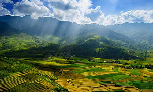 The breathe-taking terraces in Pu Luong