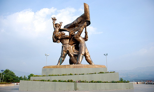 The victory statue in Dien Bien Phu