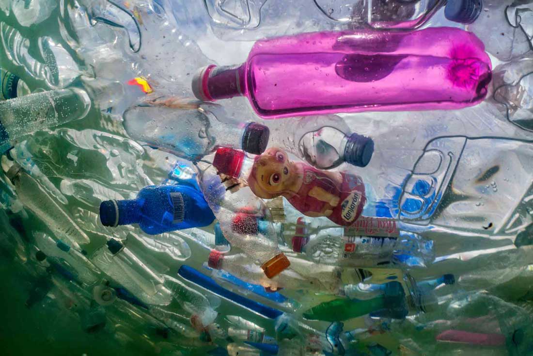 Plastic pollution at sea